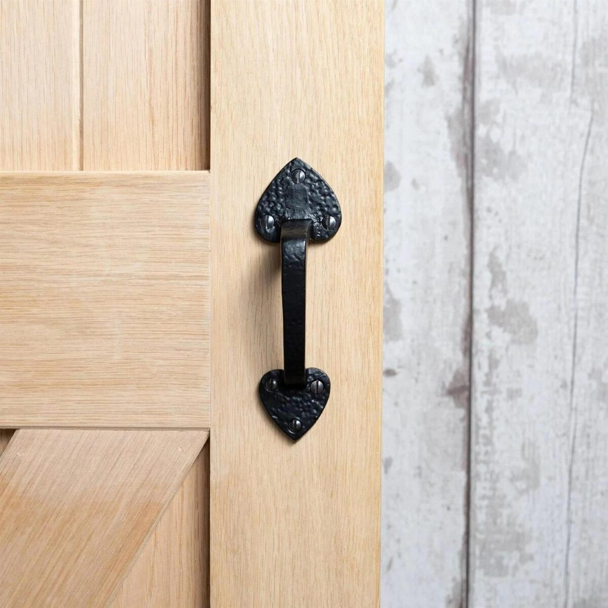 2x Rustic Arrowhead Door Handle Cast Iron Antique Cupboard Pull H155mm Black - Image 6