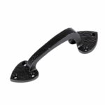 2x Rustic Arrowhead Door Handle Cast Iron Antique Cupboard Pull H155mm Black - Image 4