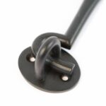 2x Rustic Cabin Hook and Eye Cast Iron Shed Door Gate Latch Lock W125mm Black - Image 2