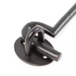 2x Rustic Cabin Hook and Eye Cast Iron Shed Door Gate Latch Lock W225mm Black - Image 2