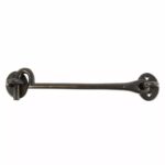 2x Rustic Cabin Hook and Eye Cast Iron Shed Door Gate Latch Lock W225mm Black - Image 4