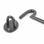 2x Rustic Cabin Hook and Eye Cast Iron Shed Door Gate Latch Lock W225mm Black - Image 3