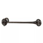 2x Rustic Cabin Hook and Eye Cast Iron Shed Door Gate Latch Lock W225mm Black - Image 4