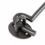 2x Rustic Cabin Hook and Eye Cast Iron Shed Door Gate Latch Lock W225mm Black - Image 2