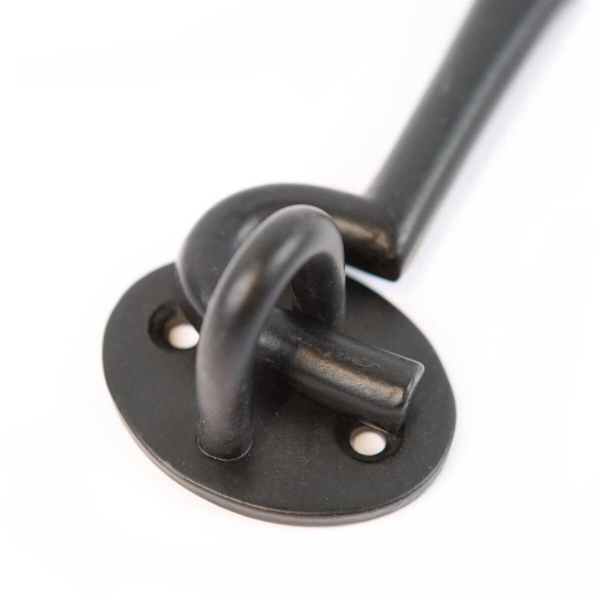 2x Rustic Cabin Hook and Eye Cast Iron Shed Door Gate Latch Lock W125mm Black - Image 2