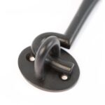 2x Rustic Cabin Hook and Eye Cast Iron Shed Door Gate Latch Lock W125mm Black - Image 2