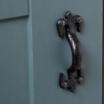 2x Rustic Fleur De Lis Door Handle Cast Iron Antique Cupboard Pull H105mm Black - Image 7