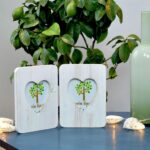 2x Rustic Hearts Folding 2 Photo Frames Driftwood Picture Display 4 x 6 White - Image 5