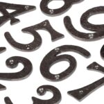 2x Rustic Iron Numeral - Number 9 Cast Iron Antique House Door Sign H75mm Black - Image 3