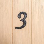 2x Rustic Iron Numeral - Number 3 Cast Iron Antique House Door Sign H75mm Raw - Image 5