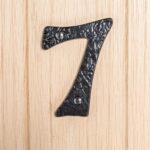2x Rustic Iron Numeral - Number 7 Cast Iron Antique House Door Sign H90mm Black - Image 5