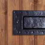 2x Rustic Letter Plate Cast Iron Antique Door Post Box W340mm x H100mm Black - Image 7