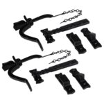 2x Rustic Suffolk Latch Cast Iron Vintage Cottage Door Thumb Latch H145mm Black