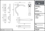 2x Rustic Suffolk Latch Cast Iron Vintage Cottage Door Thumb Latch H145mm Black - Image 4