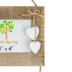 2x Rustic White Hearts Hanging 3 Photo Frames Picture Display 6 x 4 Natural - Image 4
