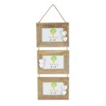 2x Rustic White Hearts Hanging 3 Photo Frames Picture Display 6 x 4 Natural - Image 5