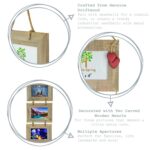 2x Rustic White Hearts Hanging 3 Photo Frames Picture Display 6 x 4 Natural - Image 2