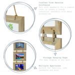 2x Rustic Wooden Hanging 3 Photo Frames Driftwood Picture Display 4 x 6 Natural - Image 2