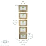2x Rustic Wooden Hanging 5 Photo Frames Driftwood Picture Display 6 x 4 Natural - Image 3