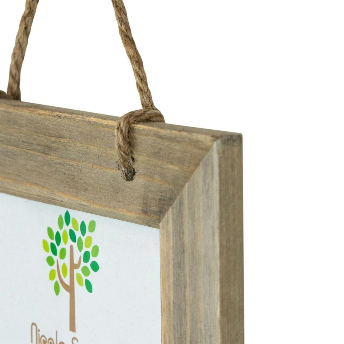 2x Rustic Wooden Hanging 5 Photo Frames Driftwood Picture Display 6 x 4  Natural - Image 4