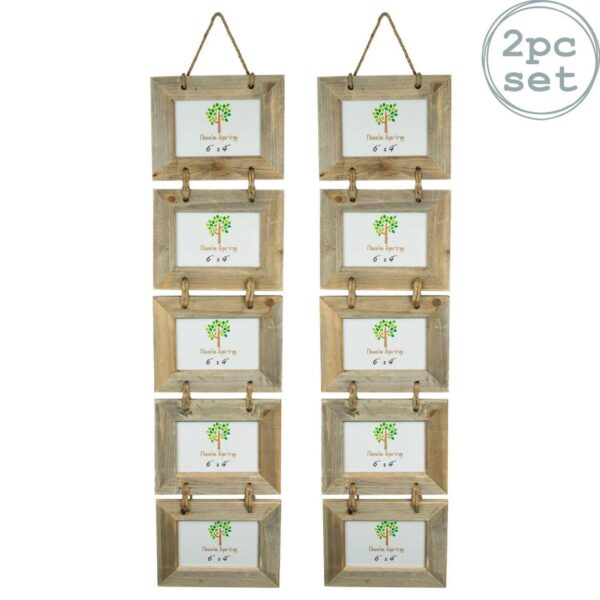 2x Rustic Wooden Han 51f0cebf115952b2d02aa1acadcbe73f