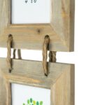 2x Rustic Wooden Hanging 3 Photo Frames Driftwood Picture Display 4 x 6 Natural - Image 5
