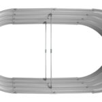 2x Silver 180cm x 90cm Rounded Galvanised Steel Raised Garden Beds Planter Box - Image 6