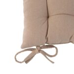 2x Square Garden Chair Seat Cushions Cotton Polyester Outdoor Dining Natural - Image 4