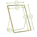 2x Standing Metal Photo Frames Metallic Table Desk Display 8 x 10 Gold - Image 3