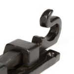 2x Straight Shepherd's Crook Surface Bolt Cast Iron Antique Door W140mm Black - Image 3