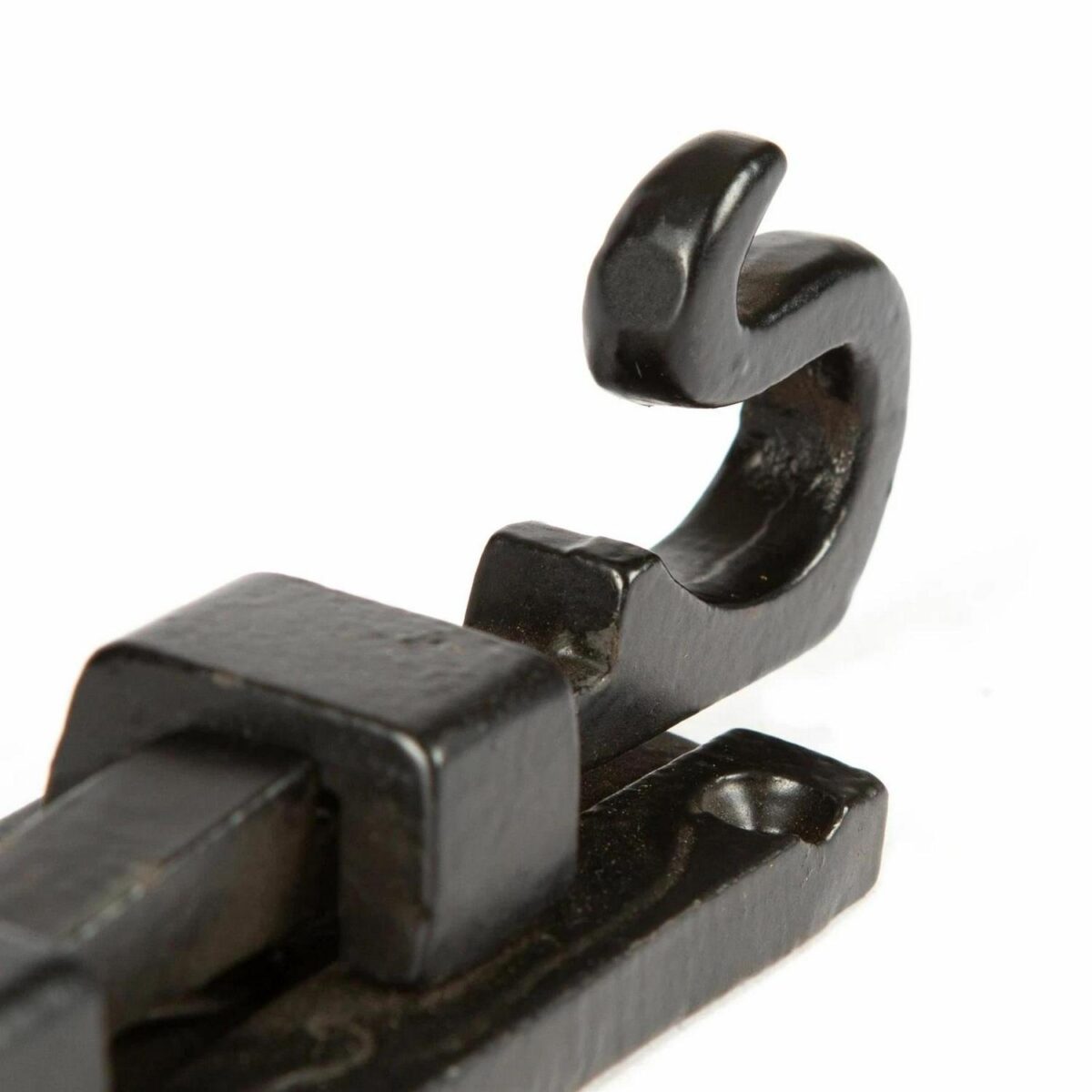 2x Straight Shepherd's Crook Surface Bolt Cast Iron Antique Door W185mm Black - Image 3