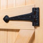 2x Traditional T-Hinge Cast Iron Antique Cupboard Door Hinges W290mm Black - Image 6