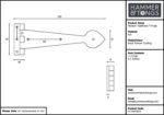 2x Traditional T-Hinge Cast Iron Antique Cupboard Door Hinges W290mm Black - Image 5