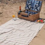 2x Turkish Cotton Bath Towels Lightweight Peshtemal 170 x 90cm Beige Stripe - Image 5