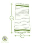 2x Turkish Cotton Bath Towels Lightweight Peshtemal 170 x 90cm Mocha Stripe - Image 3