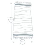 2x Turkish Cotton Bath Towels Lightweight Beach Peshtemal 173 x 92cm Aqua - Image 3