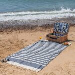 2x Turkish Cotton Bath Towels Lightweight Beach Peshtemal 170 x 90cm Navy - Image 5