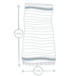 2x Turkish Cotton Children's Towels Lightweight Beach Peshtemal 100 x 60cm Navy - Image 3