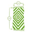 2x Turkish Cotton Chevron Bath Towels Lightweight Peshtemal 172 x 90cm Grey - Image 3