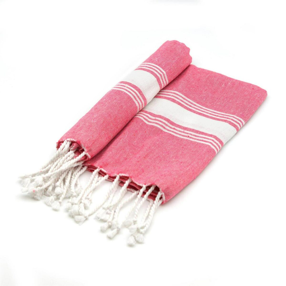 2x Turkish Cotton Children's Towels Lightweight Beach Peshtemal 100 x 60cm Pink - Image 4