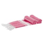 2x Turkish Cotton Children's Towels Lightweight Beach Peshtemal 100 x 60cm Pink
