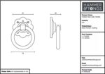 2x Twisted Rose Gate Handle Cast Iron Vintage Cottage Garden Door W75mm Black - Image 5