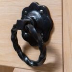 2x Twisted Rose Gate Handle Cast Iron Vintage Cottage Garden Door W75mm Black - Image 7
