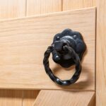 2x Twisted Rose Gate Handle Cast Iron Vintage Cottage Garden Door W75mm Black - Image 6