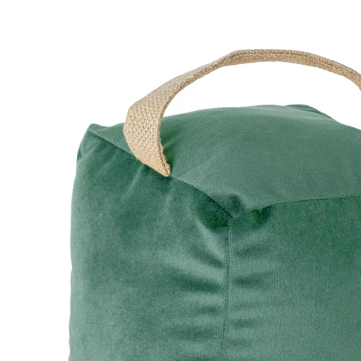 2x Weighted Door Stop Velvet Cube Doorstop Heavy Fabric Door Stopper Green - Image 4