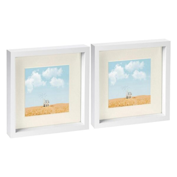 2x White 10 x 10 3D 7f513383d9138632ee9936634c534317