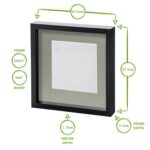 2x White 10 x 10 3D Box Photo Frames Grey 6 x 6 Mount Craft Shadow Picture - Image 4