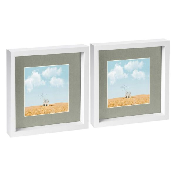 2x White 10 x 10 3D c03cba1820e80c65bddd0af80186d08e