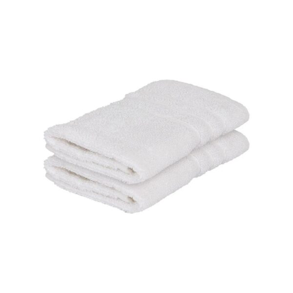 2x White 34cm x 30cm Cotton Wash Cloths Soft Face Hand Bath Towels Flannels
