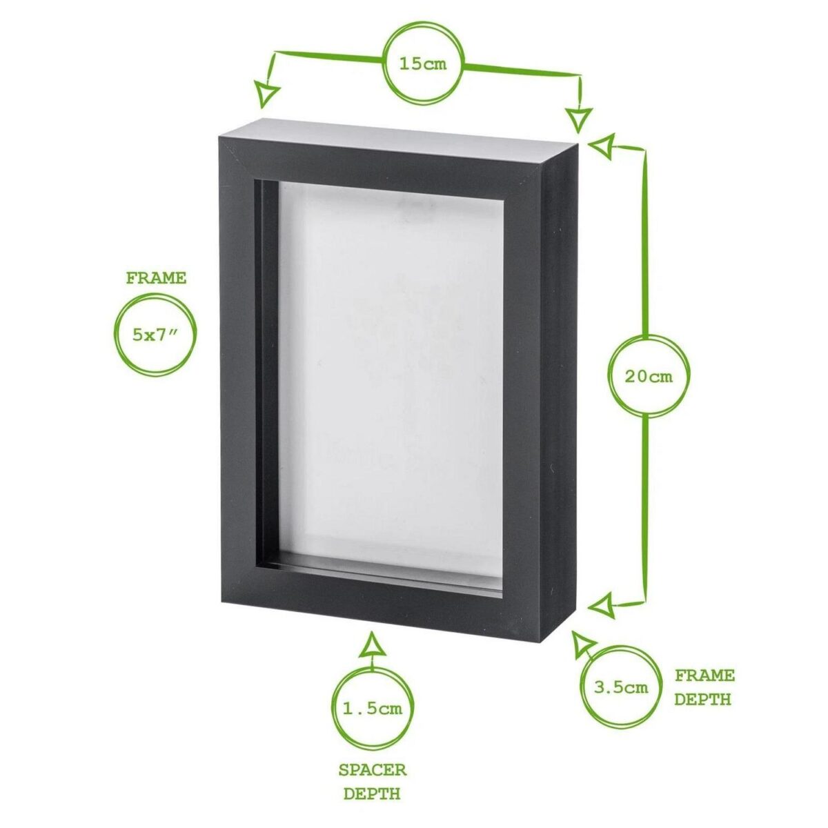 2x White 5  x 7  3D Box Photo Frames Standing Hanging Craft Shadow Picture - Image 4